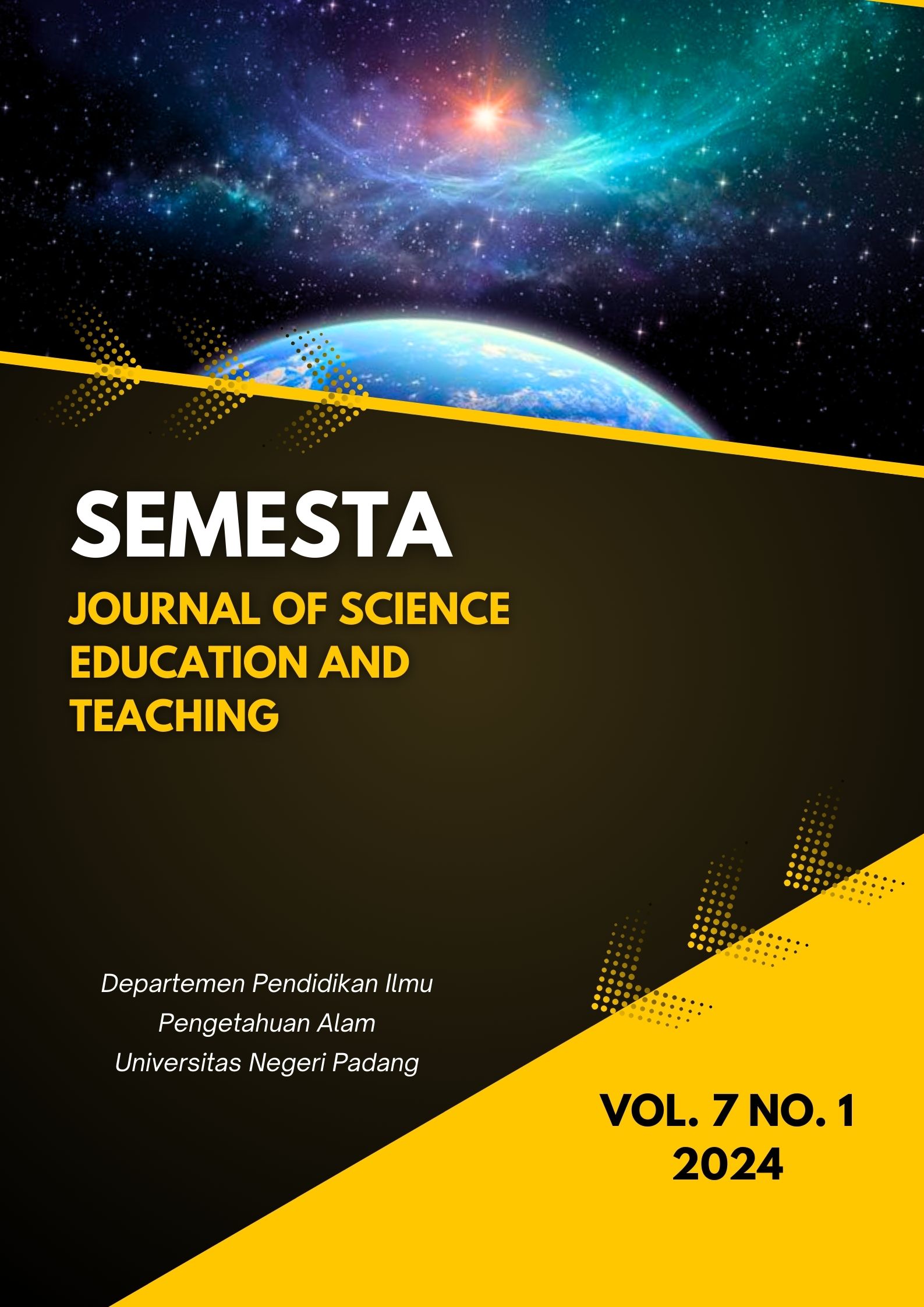 					View Vol. 7 No. 1 (2024): Semesta: Journal of Science Education and Teaching
				